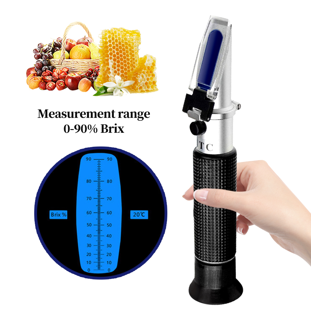 Marine Aquarium Refractometer - Refractómetro de azúcar Brix, 0-90%, refractómetro