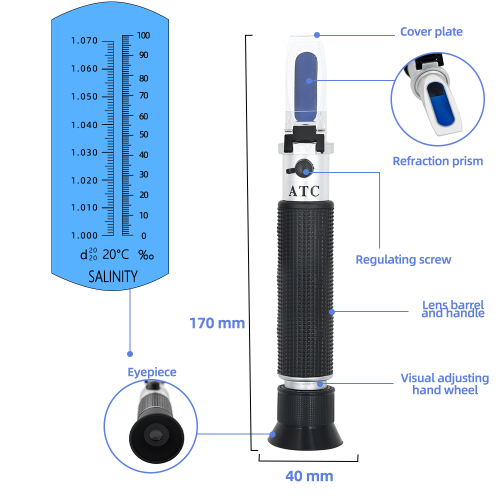 Refractómetro de salinidad por - Marine Aquarium Refractometer reseña y precio