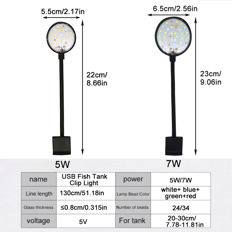Lámpara LED USB para acuario,  - Marine Aquarium Mini reseña y precio