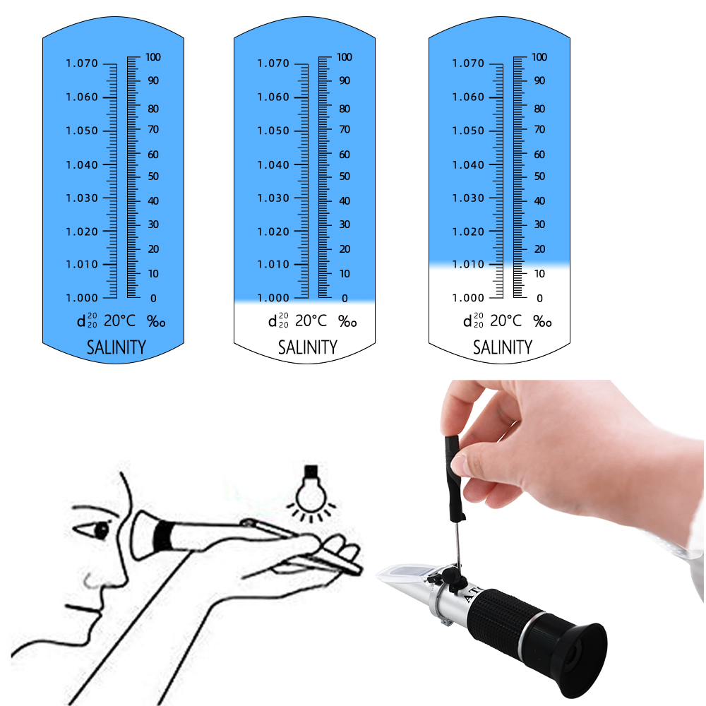 Refractómetro de salinidad 0-1 - Marine Aquarium Refractometer reseña y precio