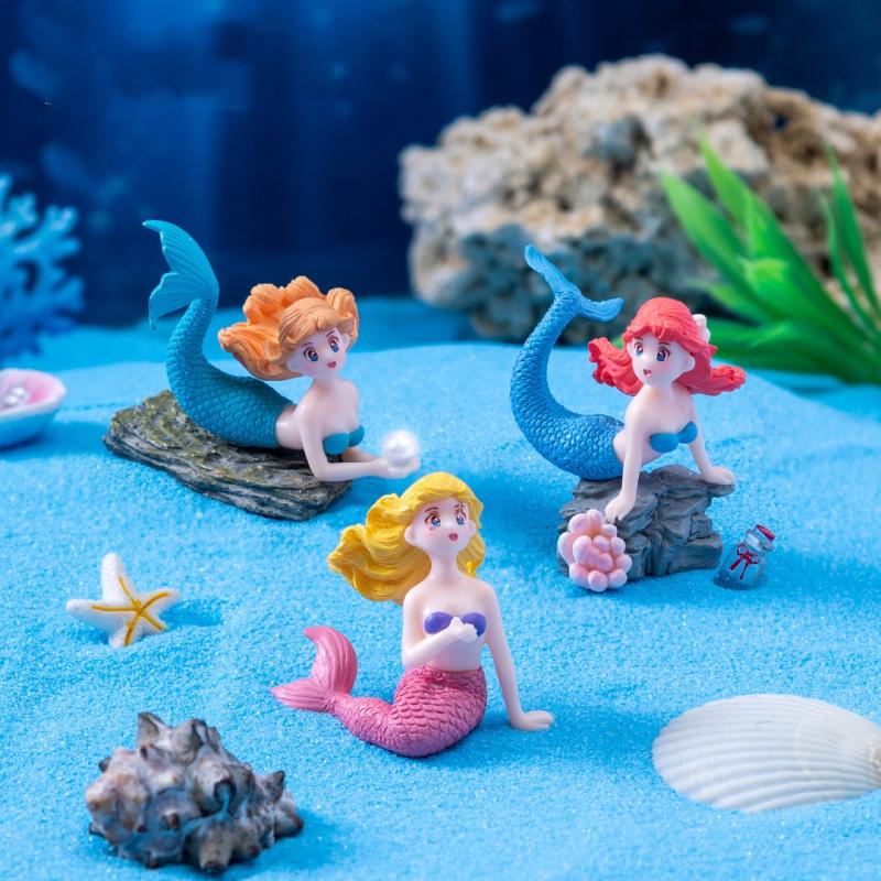 4 Piezas de Adornos de Sirena  - Aquarium Innovative Marine reseña y precio