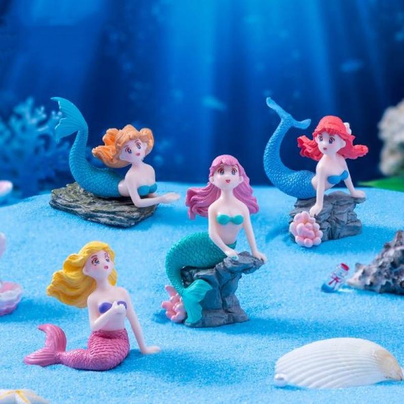 4 Piezas de Adornos de Sirena  - Aquarium Innovative Marine reseña y precio