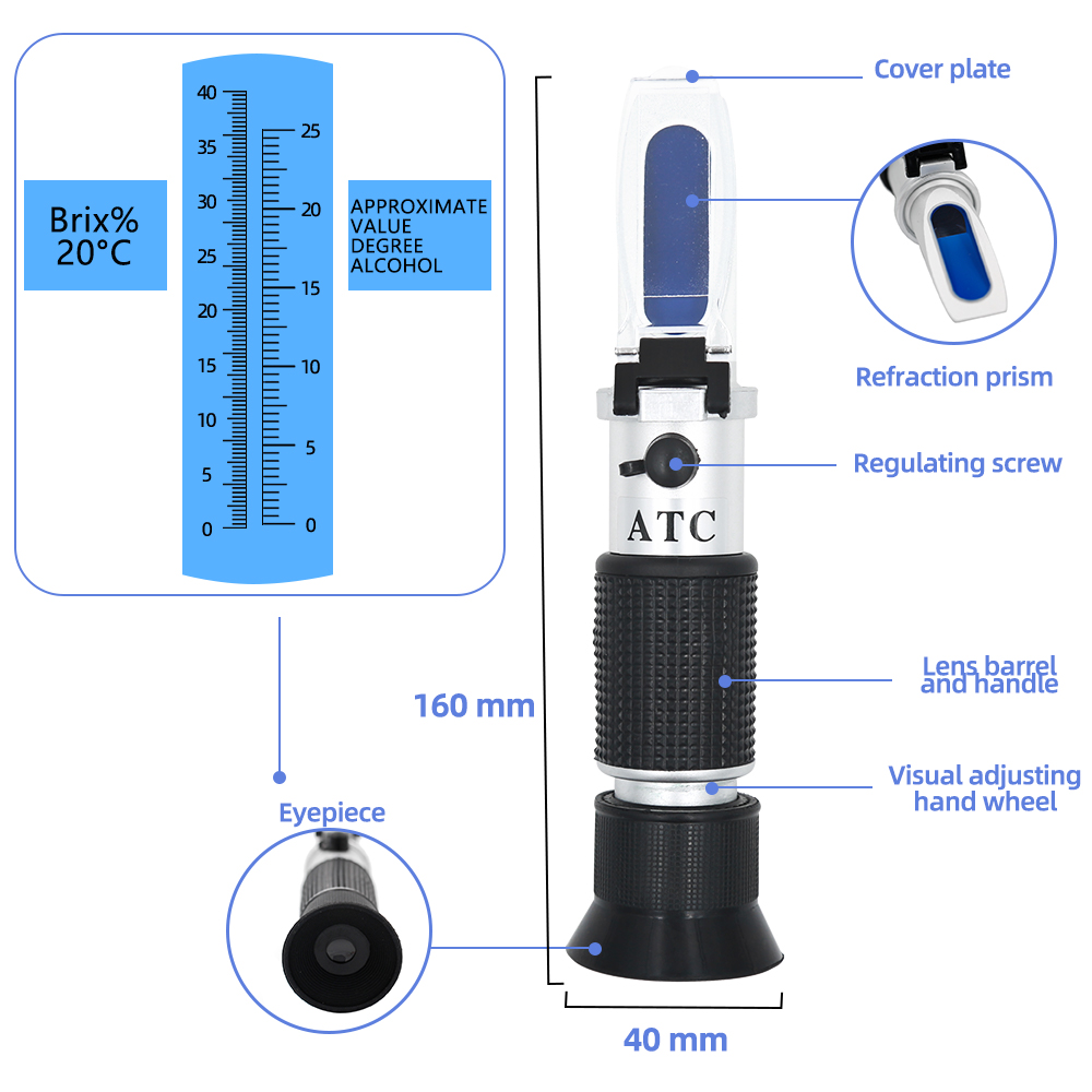 Refractómetro de azúcar portát - Marine Aquarium Refractometer reseña y precio