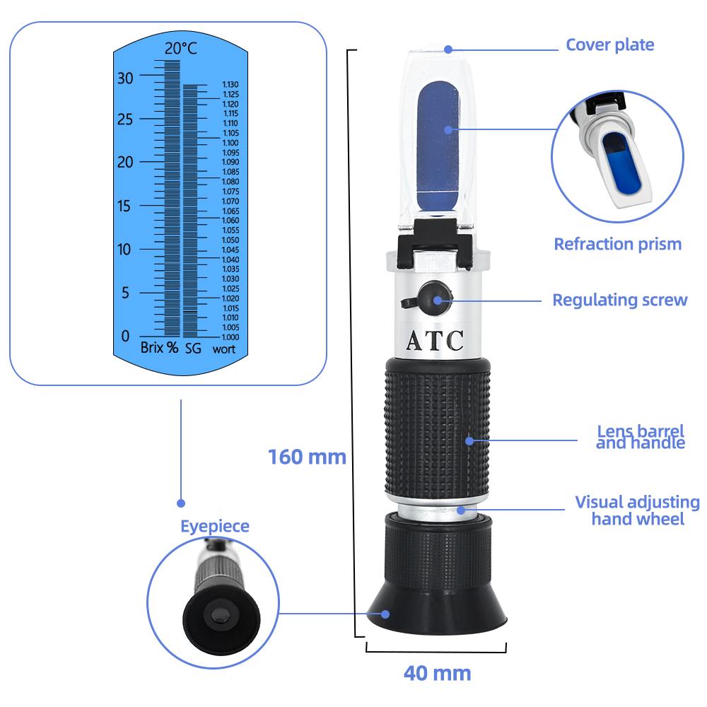Refractómetro de vino de mosto - Marine Aquarium Refractometer reseña y precio